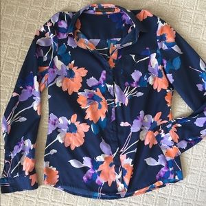 Colorful Button Down Floral Shirt